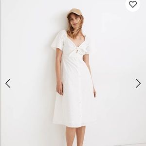 Madewell size 2 eyelet white dress, NWT, brand new never worn!